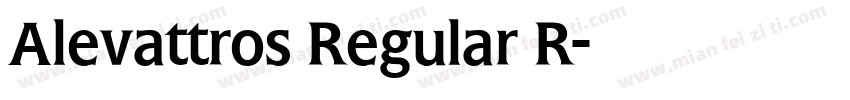 Alevattros Regular R字体转换